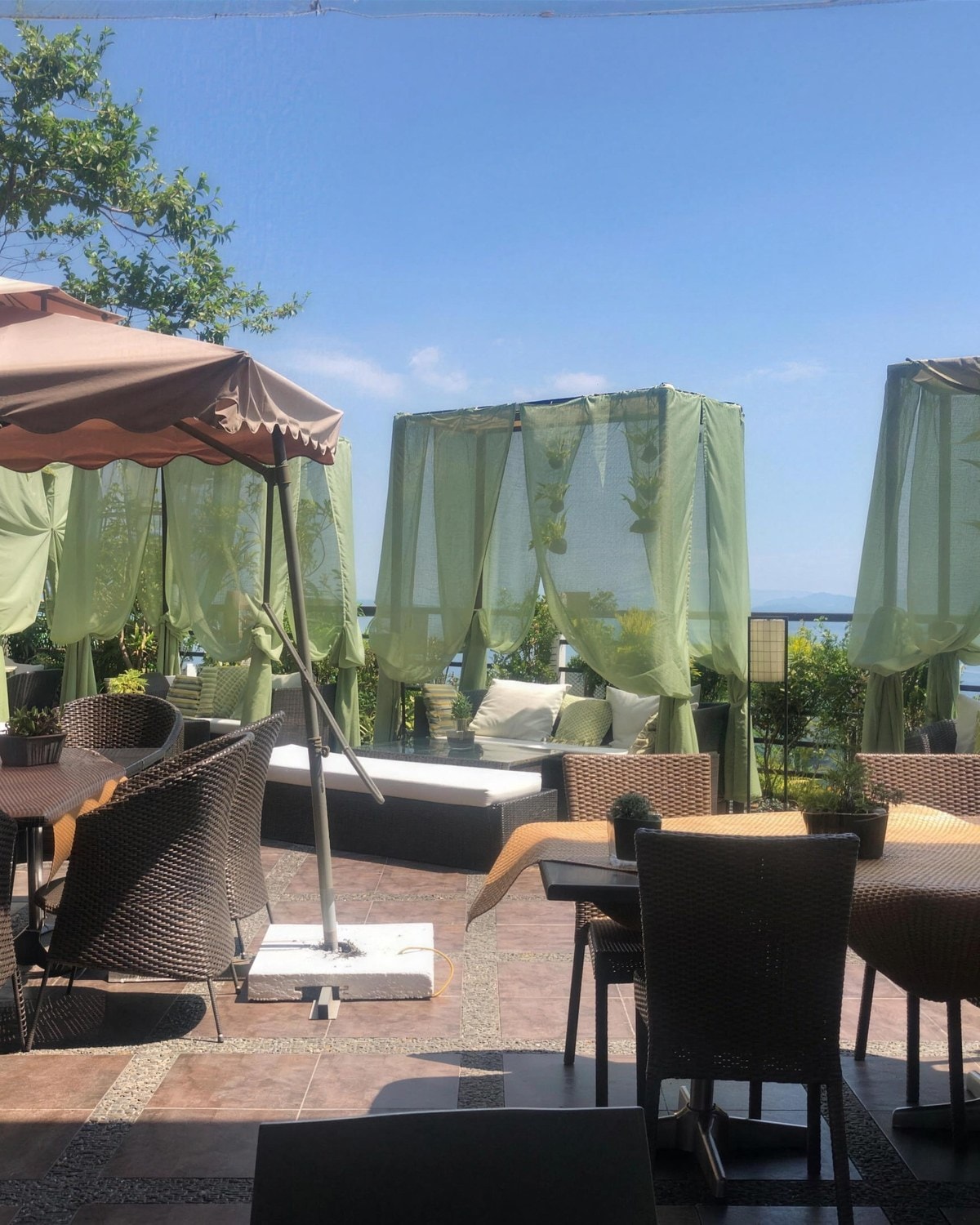 The open-air veranda at the Tagaytay branch