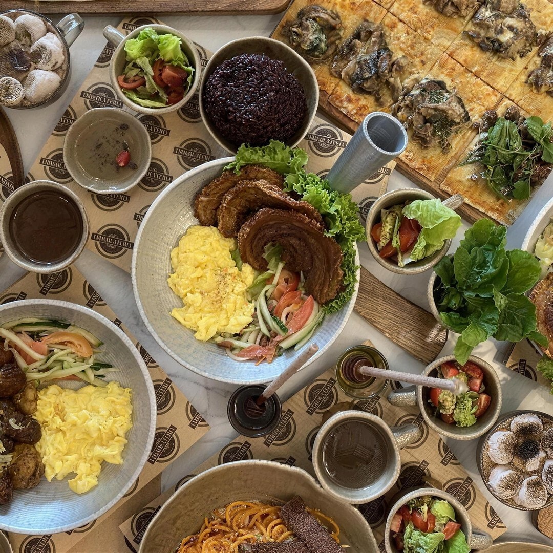 A table of hearty meals